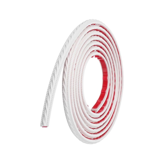 Uxcell 9.8Ft x 0.47" Peel and Stick Molding Trim for Walls, Flexible Mirror Molding Trim Self-Adhesive Wall Paneling Strip Wallpaper Border for DIY Floor Wall Baseboard, White