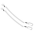 thumbnail image 1 of Uxcell 9.8ft Fishing Lanyard Coiled Ropes Retractable with Metal Clip Keychain Clear 2 Pack, 1 of 6