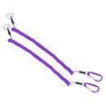 thumbnail image 1 of Uxcell 9.8ft Fishing Lanyard Coiled Ropes Retractable with Metal Clip Keychain Purple 2 Pack, 1 of 6