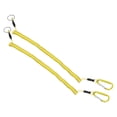 thumbnail image 1 of Uxcell 9.8ft Fishing Lanyard Coiled Ropes Retractable with Metal Clip Keychain Yellow 2 Pack, 1 of 6