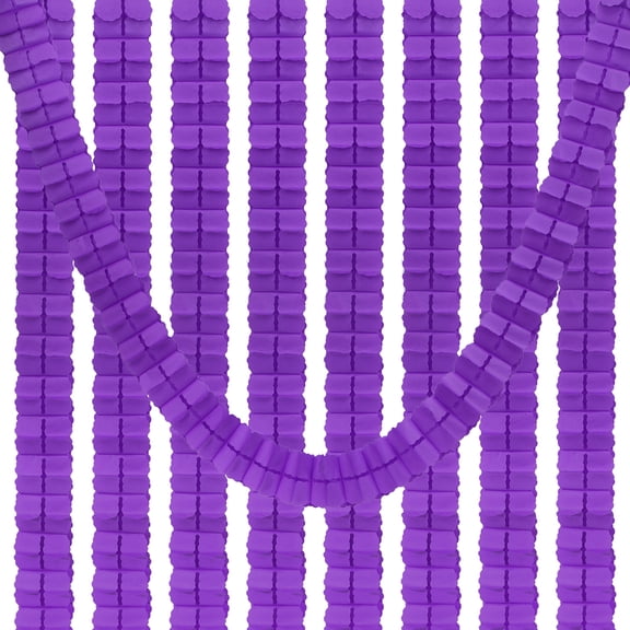 Uxcell 9.8ft Four-Leaf Garland, 9 Pack Tissue Paper Hanging Flower Garland Reusable Streamers, Dark Purple