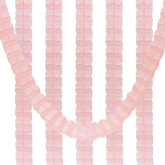Uxcell 9.8ft Four Leaf Paper Flower Garland Hanging Streamers for Party Wedding Decor, Coral 6 Pack