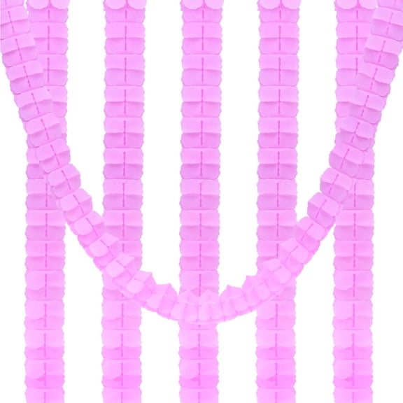 Uxcell 9.8ft Four Leaf Paper Flower Garland Hanging Streamers for Party Wedding Decor, Pink 6 Pack