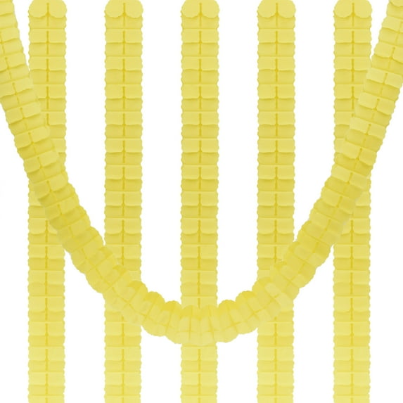 Uxcell 9.8ft Four Leaf Paper Flower Garland Hanging Streamers for Party Wedding Decor, Yellow 6 Pack