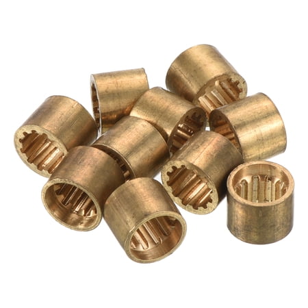 Uxcell 9.8mm Brass Pool Cue Ferrules Billiard Snooker Cue Tips Repair Tool with Teeth, Copper 10 Pack
