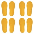 thumbnail image 1 of Uxcell 9.8x3.8" Footprints Floor Stickers Footprint Wall Stair Decal Sticker, Yellow 4 Pairs, 1 of 6