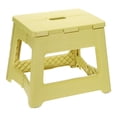 thumbnail image 1 of Uxcell 9" Folding Step Stool for Adults 132lbs Capacity Non-Slip Step Stool with Handle, Yellow Small Stepping Stool, 1 of 7