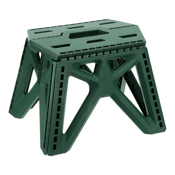Uxcell 9" Folding Step Stool for Adults 275 lbs Capacity Non-Slip Step Stool with Handle, Green Small Stepping Stool