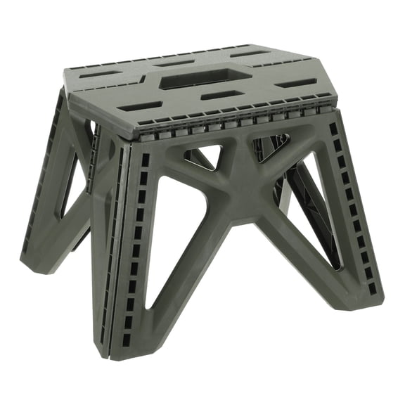 Uxcell 9" Folding Step Stool for Adults 275 lbs Capacity Non-Slip Step Stool with Handle, Grey Small Stepping Stool