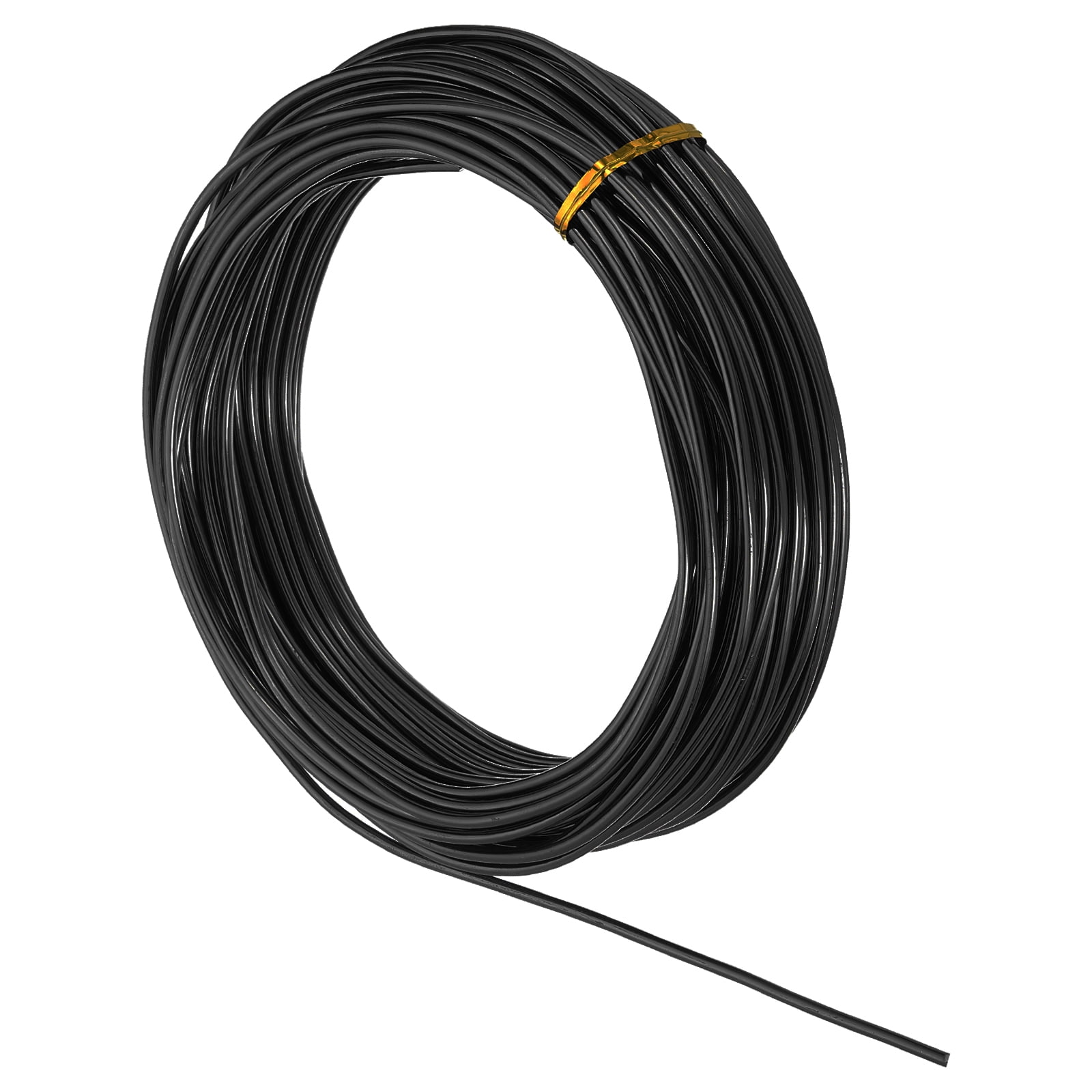 Uxcell 9 Gauge 3mm Aluminum Wire, 80 Feet Bendable Metal Craft Armature Wire, Black