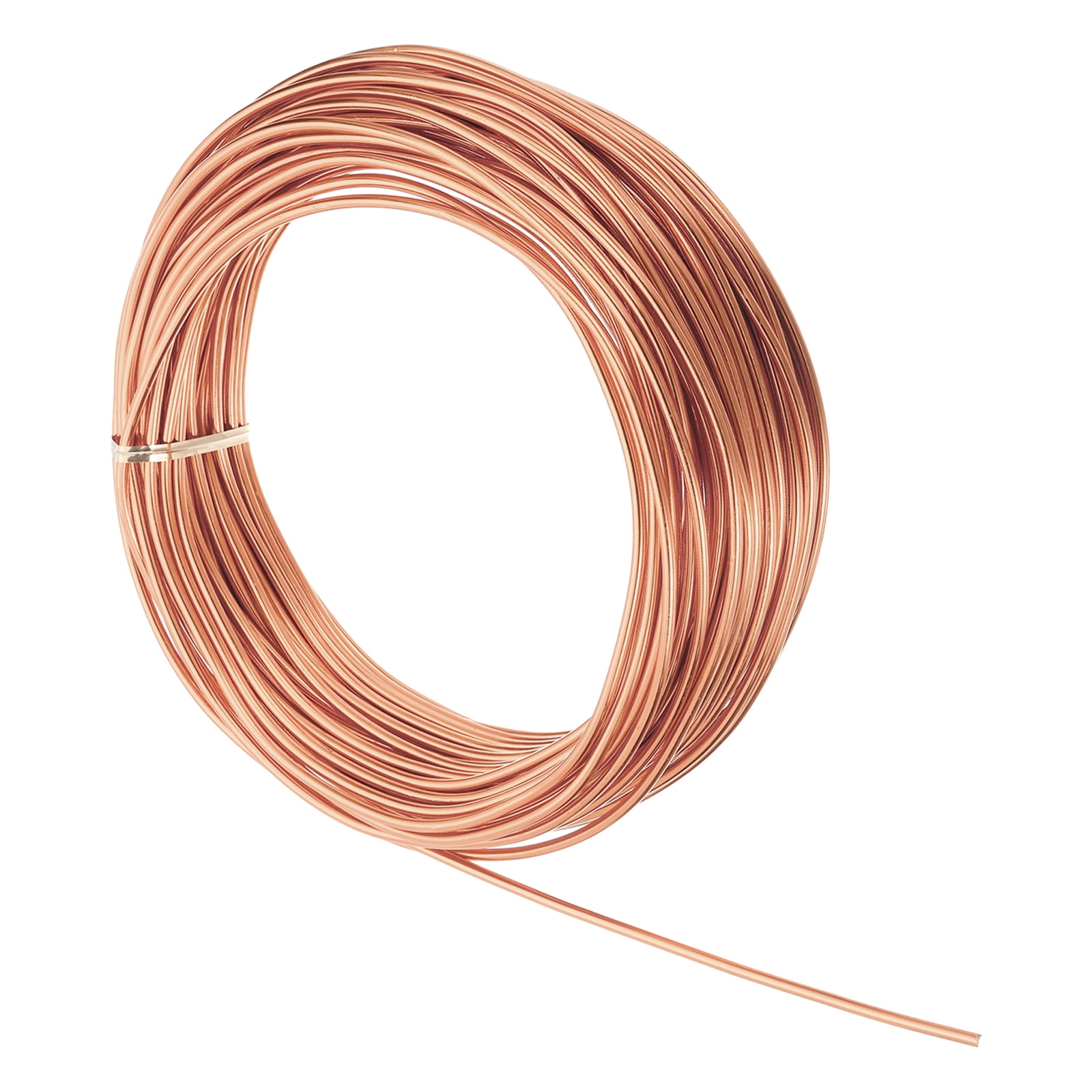 Uxcell 9 Gauge 3mm Aluminum Wire, 80 Feet Bendable Metal Craft Armature Wire, Rose Gold