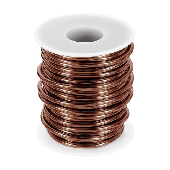Uxcell 9 Gauge Aluminum Craft Wire 3.0mm 33ft Flexible Bendable Anodized Metal Jewelry Sculpting Wire for Jewelry Making Modelling Craft DIY, Bronze