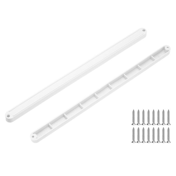 Uxcell 9 Inch Drawer Slides Plastic Guide Rails Side Mounted Rails with Mounting Screws, White 8 Pcs
