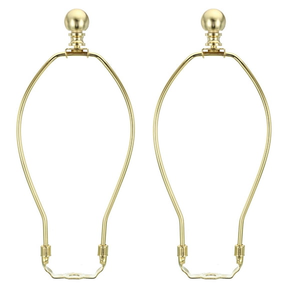Uxcell 9 Inch Lamp Harp Kit with Finial Lamp Shade Holder Gold Tone 2 Set