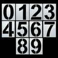 thumbnail image 1 of Uxcell 9 Inch Number Stencils Set, 0-9 Plastic Address Number Stencil Templates Reusable Digital Painting Templates, Style A, 1 of 6