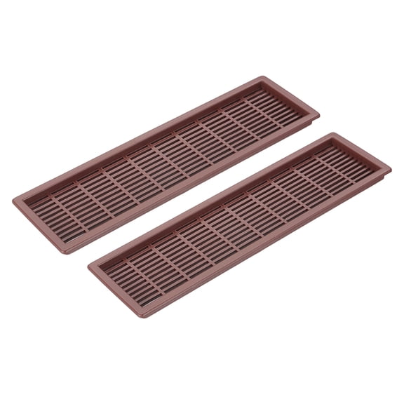 Uxcell 9 inch Rectangle Ventilation Grille 2 Pcs Plastic Air Vent Cover Brown