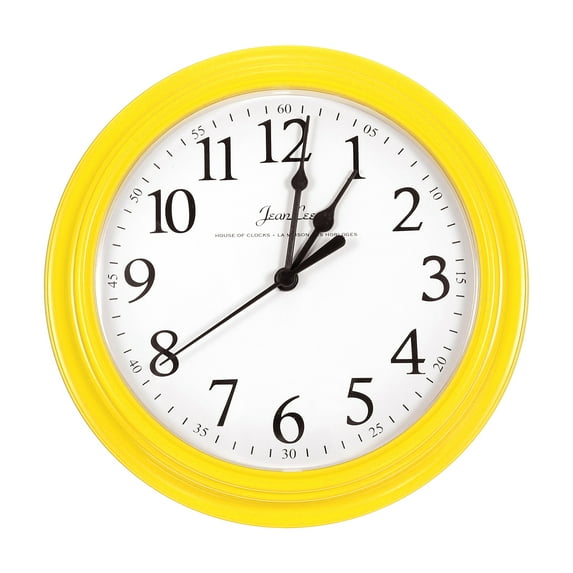 Uxcell 9 Inch Wall Clock Quartz Battery Operated Silent Round Wall Clocks Yellow