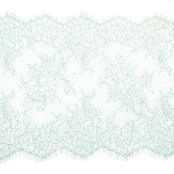 Uxcell 9 Inch Wide 3 Yard Emerald Green Lace Ribbon Floral Pattern Eyelash Lace Trim Ribbon Fabric for Sewing Making, DIY Crafts, Home Decor, Bridal Wedding Dress