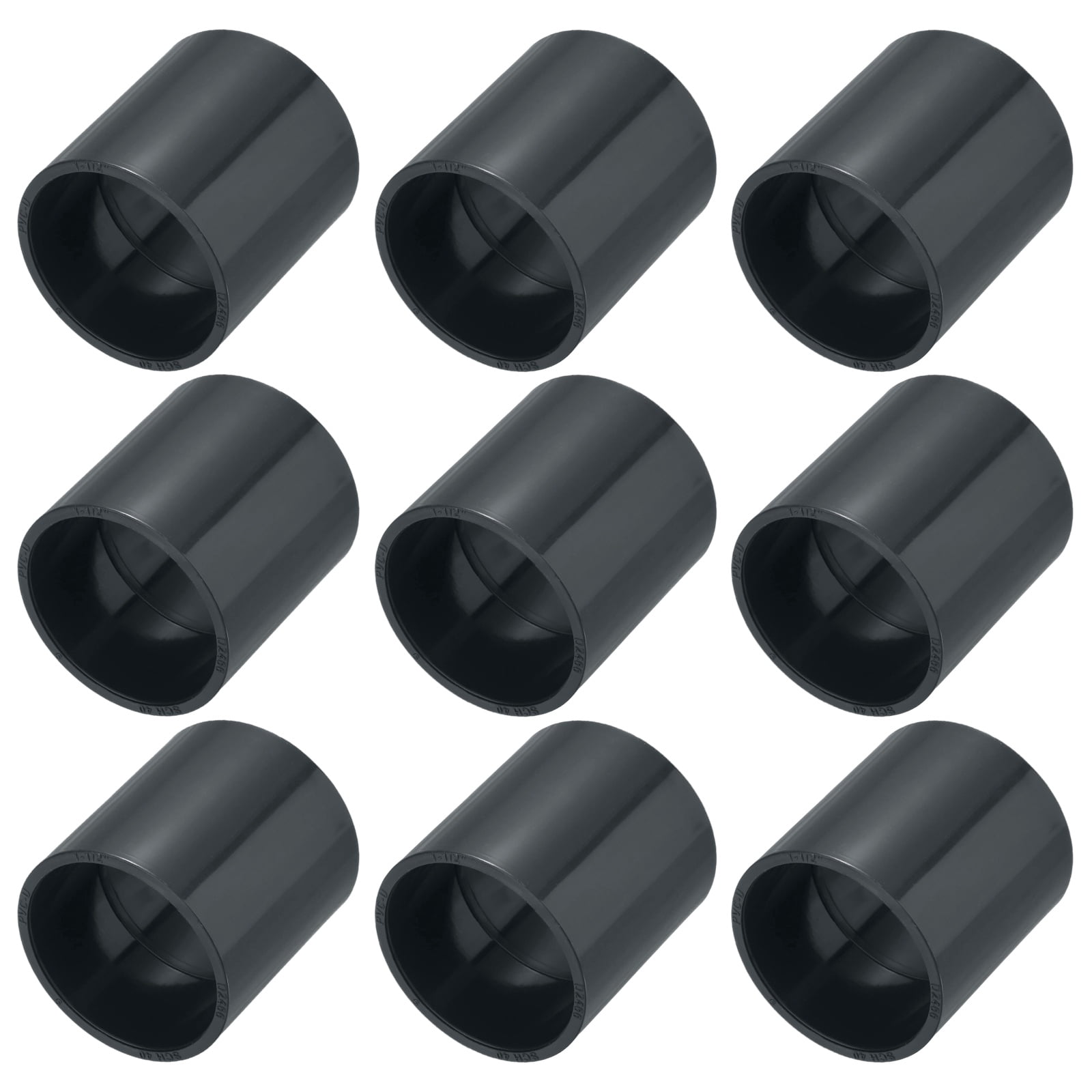 Half Inch Pvc Socket Uxcell 9-Pack 1-1/2 Inch PVC Pipe Fitting Pipe Coupling Adapter, Sch40 ...