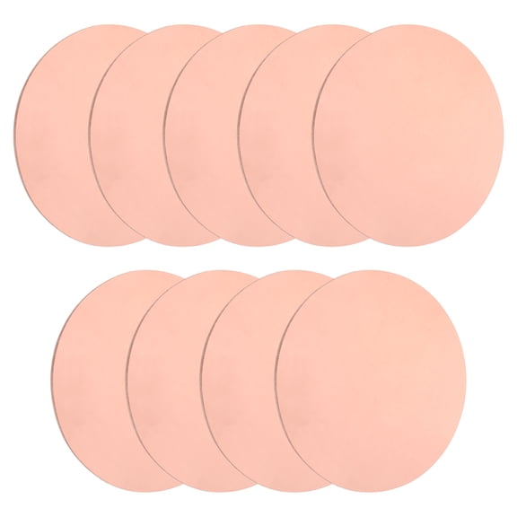 Uxcell 9 PackCopper Round Plate, 0.02"(0.5mm) Thick 1.2"(30mm) Dia T2 Pure Copper Sheet
