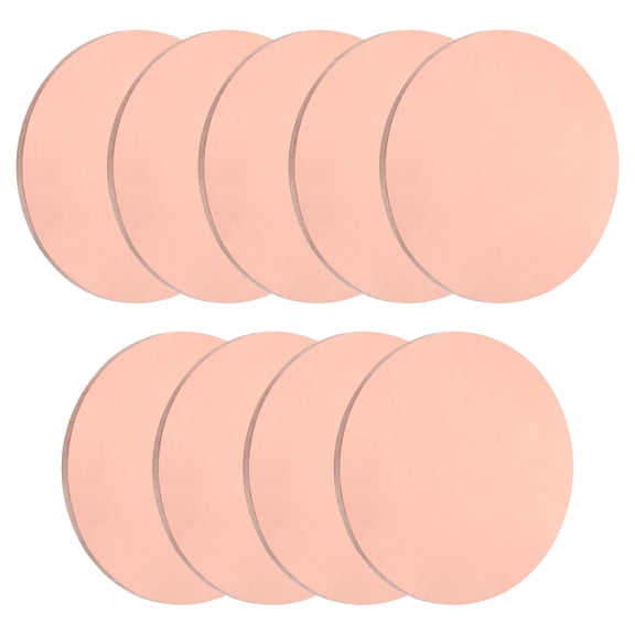 Uxcell 9 PackCopper Round Plate, 0.06"(1.5mm) Thick 1.2"(30mm) Dia T2 Pure Copper Sheet