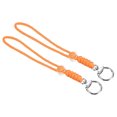 thumbnail image 1 of Uxcell 9" Paracord Lanyard Clasp Wrist Cord Strap Badge Holder, Orange 2 Pack, 1 of 5