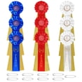 thumbnail image 1 of Uxcell 9 Pcs Award Ribbons, 1st 2nd 3rd Place Winner Prize Ribbon for Competition Sports Event, Blue Red White, 1 of 7