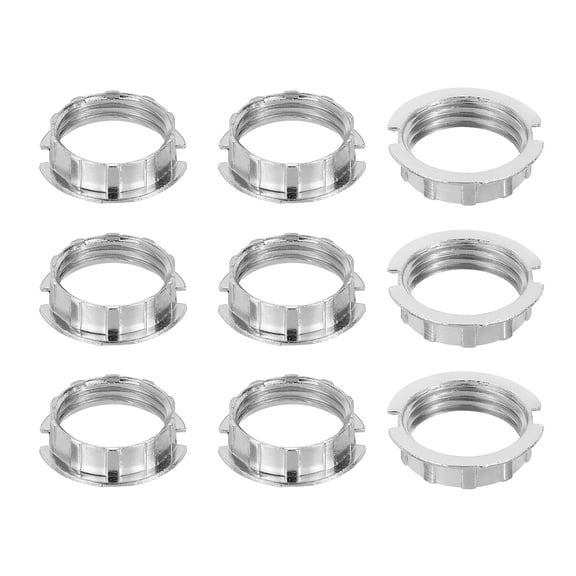Uxcell 9 Pcs G9 Light Socket Rings, M20 Threaded Metal Shade Holder Adapter Ring for 3/4in Thread Diameter G9 Socket for Table Floor Pendant Chandeliers Lamp Light Fixture(Small)