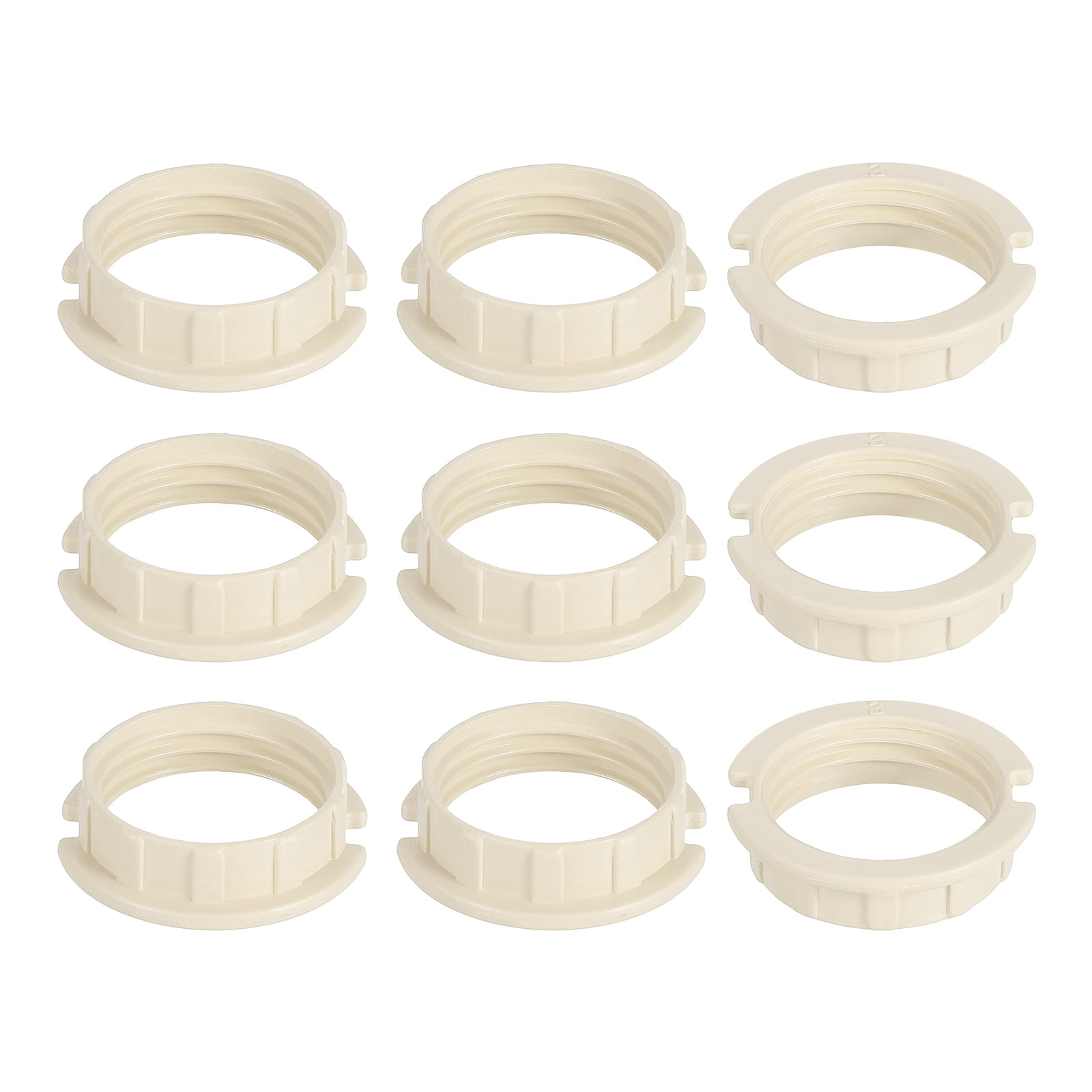 Uxcell 9 Pcs G9 Light Socket Rings, M20 Threaded Plastic Shade Holder ...