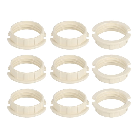 Uxcell 9 Pcs G9 Light Socket Rings, M20 Threaded Plastic Shade Holder Adapter Ring for 3/4in Thread Diameter G9 Sockets for Table Floor Pendant Chandeliers Lamp Light Fixtures(Small)