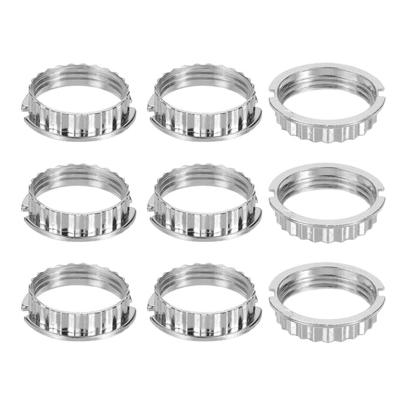 Uxcell 9 Pcs G9 Light Socket Rings, M27 Threaded Metal Shade Holder Adapter Ring for 1-1/16in Thread Diameter G9 Socket for Table Floor Pendant Chandeliers Lamp Light Fixture(Big)