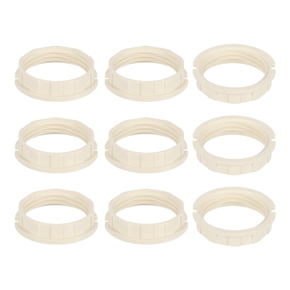 Uxcell 9 Pcs G9 Light Socket Rings, M27 Threaded Plastic Shade Holder Adapter Ring for 1-1/16in Thread Diameter G9 Sockets for Table Floor Pendant Chandeliers Lamp Light Fixtures(Big)