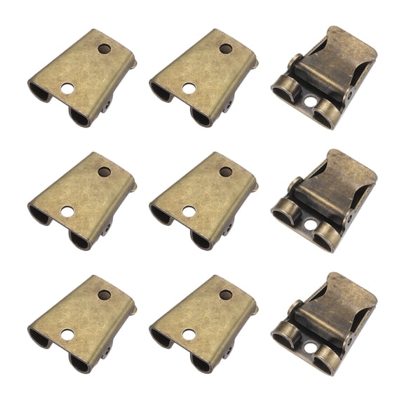 Uxcell 9 Pcs Iron Bolo Tie Clasp, Blank Bolo Tie Buckle Accessories Slider Clasp Replacement for DIY Craft Making Bag Leather Handbags, 0.9"x0.7", Bronze