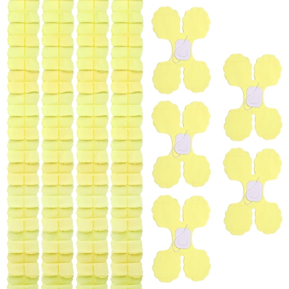 Uxcell 9 Pcs Reusable Streamers Garland Paper, Four-Leaf Party Decorations Streamers Garland Hanging Banner Decorative for Wedding Party Birthday Graduation Backdrop, White