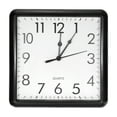 thumbnail image 1 of Uxcell 9x9 Inch Wall Clock, Quartz Battery Operated Silent Non-Ticking Square Wall Clocks, Black, 1 of 6