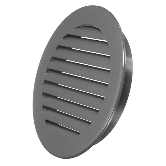 Uxcell 9" Round Air Vent, Louver Grille Cover Aluminum Alloy Soffit Vent HVAC Ventilation for Ceiling Wall Roofing Bathroom Kitchen Garage Duct Shed Garage, Dark Gray