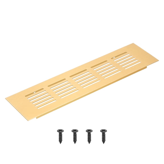 Uxcell Rectangle Ventilation Grille, Aluminum Air Vent Cover Louvered Ventilation Cover with Mounting Screws 9 x 2.4 Inch