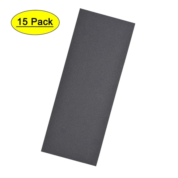 Uxcell 9" x 3.7" 500 Grit Silicon Carbide Waterproof Sandpaper 15 Pack
