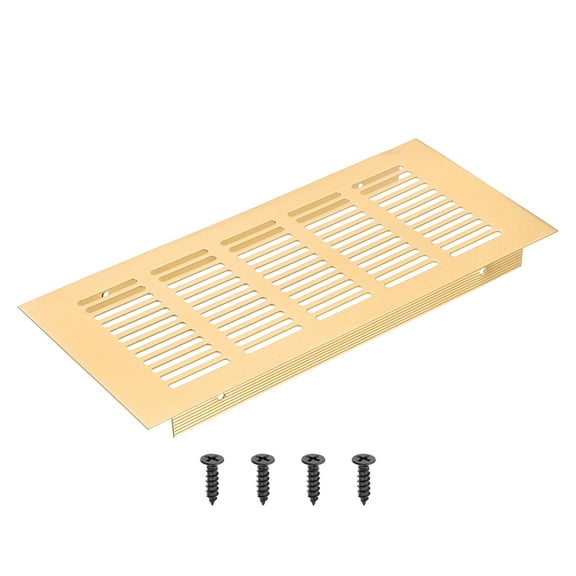 Uxcell Rectangle Ventilation Grille, Aluminum Air Vent Cover Louvered Ventilation Cover with Mounting Screws 9 x 4 Inch