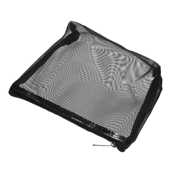 Uxcell 9"x2"x6" Portable Travel Mesh Toiletry Cosmetic Makeup Bag with Zipper, Black
