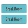 thumbnail image 1 of Uxcell 9"x3" Break Room Sign, 2Pcs Room Door Sign Self-Adhesive Door Sticker Acrylic Wall Signage Easy Installation for Indoor Outdoor Home Business, Light Grayish Blue with Gray Text, 1 of 6