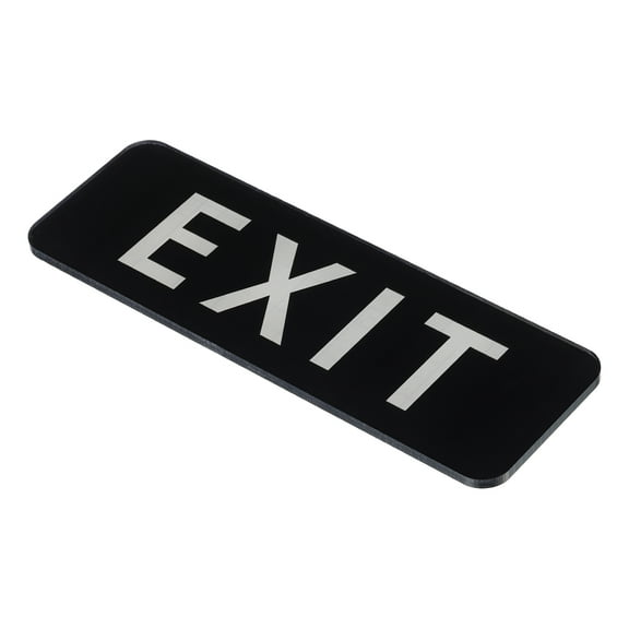 Uxcell 9"x3" EXIT Sign Acrylic Self Adhesive Door Sticker Wall Mounting Sign Black