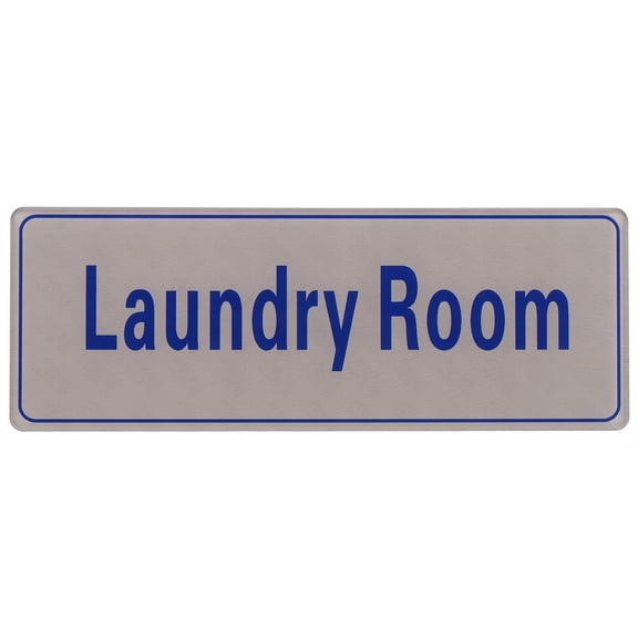 Uxcell 9"x3" Laundry Room Sign, 1Pcs Room Door Sign Self-Adhesive Door Sticker Acrylic Wall Signage Easy Installation for Indoor Outdoor Home Business, Light Gray with Blue Text