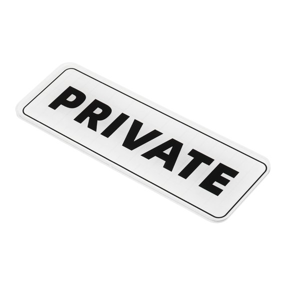 Uxcell 9"x3" Private Sign Acrylic Self Adhesive Door Sticker Wall Mounting Sign White