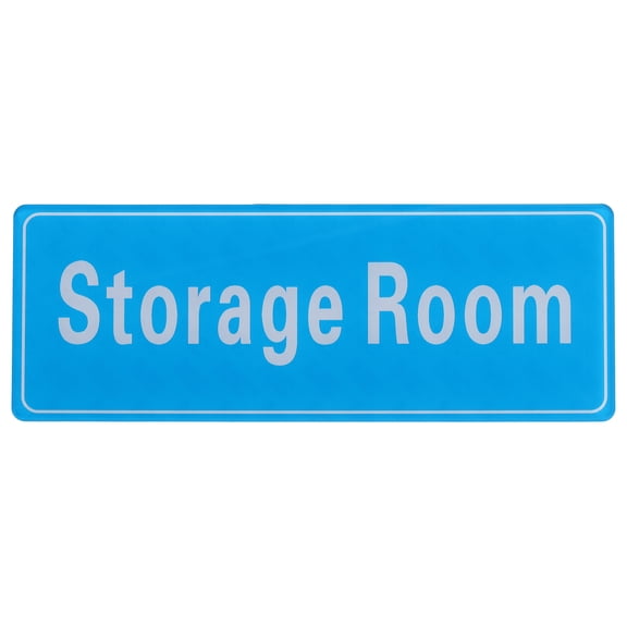 Uxcell 9"x3" Storage Room Sign, 1Pcs Room Door Sign Self-Adhesive Door Sticker Acrylic Wall Signage Easy Installation for Indoor Outdoor Home Business, Light Blue with White Text