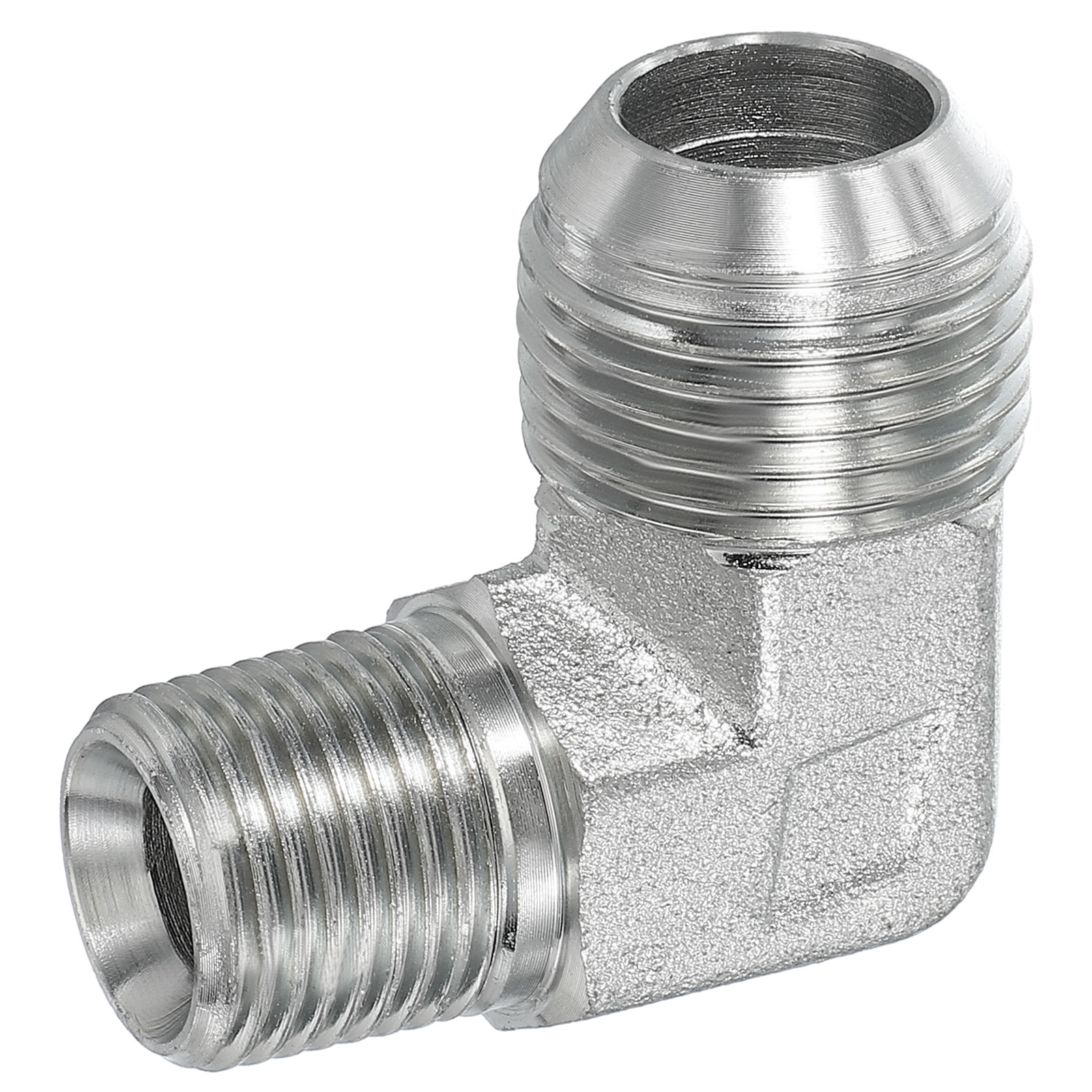 Raccord Réducteur Hexagonal 7/16" Mâle JIC X 1/2" Mâle NPT - Lot De 2, Acier Plaqué, Pour Plomberie