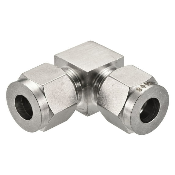Uxcell 90 Degree Union Elbow 8mm to 8mm OD Tube Stainless Steel Compression Tube Fitting