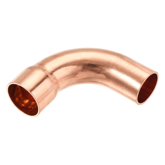 Uxcell 90 Degrees Elbow Copper Pipe Fitting Short Turn Brazing Connection 3/4 Inch ID for Cooling Solar Equipment