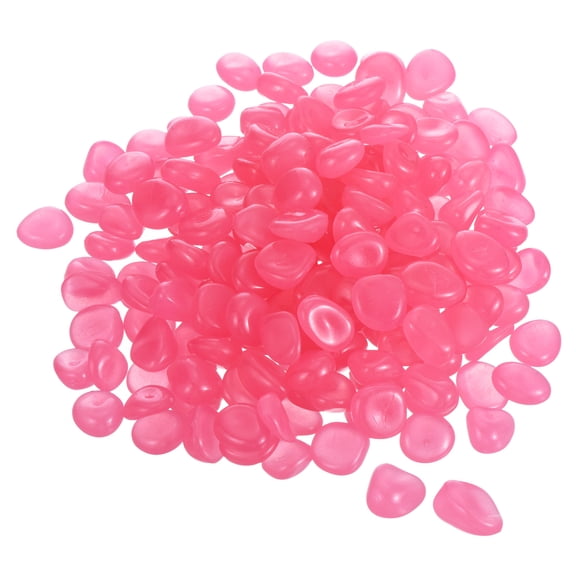 Uxcell 900Pack Glow Rocks 13-17mm Decoration Pebbles Luminous Stones Decor Pink