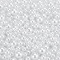 thumbnail image 1 of Uxcell 800 Pcs Faux Pearl for Crafting 0.12''-0.31'' No Hole ABS Round Pearls for Vase Fillers White, 1 of 6